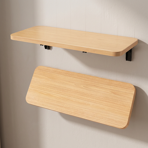 Solid Wood Rectangle Folding Wine <b>Table</b> Desk Countertop Shelving <b>Wall</b> Hanging Foldable Home Decor Box Sign Painted - Product Image 3