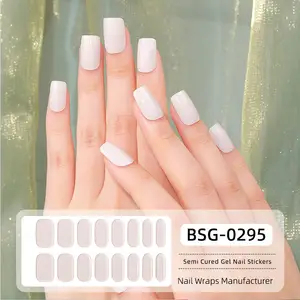 2023 Neues Produkt Diy Designs Nagel verpackungen Polnische Streifen Gel Nagellack Aufkleber Benutzer definiertes Logo Led Semi Cured Gel Nagel verpackungen UV