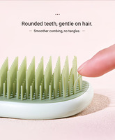 Brosse à cheveux coussin d'air en feuille de bananier, peigne long et moelleux pour coiffage lisse, massage du cuir chevelu, usage quotidien pour femmes, vente en gros pour salons
