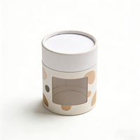 Emballage personnalisé en tube de carton biodégradable pour bougies, avec feuille d'or, tubes d'expédition blancs, boîte cadeau ronde avec couvercle