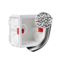 Boîtier de dérivation 3x3 en PVC de bonne qualité pour équipements électriques, boîte de jonction pour interrupteurs et prises, boîte de raccordement de câbles