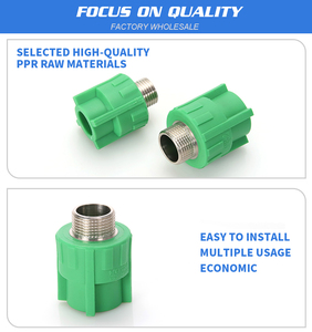 HB-P-023 Nhựa <span class=keywords><strong>PP</strong></span>-<span class=keywords><strong>R</strong></span> Hệ Thống Nước Ống Nước Ppr Phù Hợp Nam Chủ Đề Ổ Cắm Ppr Adapter Khớp Nối - Product Image 2