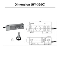 Capteur de force à cisaillement haute capacité 1000 kg HY-320C en acier inoxydable étanche haute précision robuste pour applications électroniques