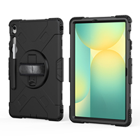 Étui de protection pour tablette Samsung Tab S10 FE Plus 13,1 pouces avec support pivotant à 360° et bandoulière personnalisée, compatible SM-X620 SM-X626B