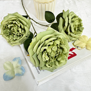 ดอกไม้ประดิษฐ์ Meiyu Craft รุ่น Austin Rose ดอกกุหลาบจำลอง 3 หัว ทำจากผ้าไหม สำหรับตกแต่งงานแต่งงาน ช่อดอกไม้ ตกแต่งบ้าน - Product Image 4