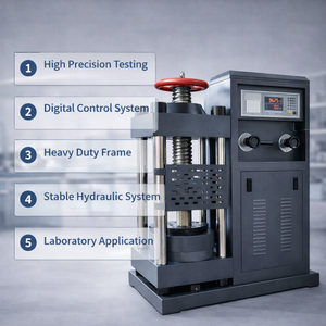 Машина для испытания строительных материалов на сжатие, тестер прочности бетона, цемента и кирпича - Product Image 2