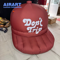 Chapeau gonflable de 1.2m de haut avec logo personnalisé pour la décoration de magasin d'affaires