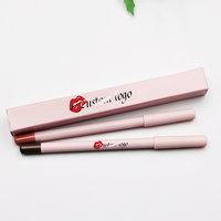 Crayon à lèvres mat en gros, marque privée, waterproof, en bois, nude, marron, longue tenue, rose crémeux