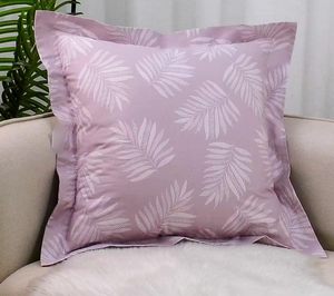 Fodera per cuscino in cotone 100% con bordo sfrangiato, stampa floreale, quadrata, con cerniera nascosta, per divano, decorativa - Product Image 2