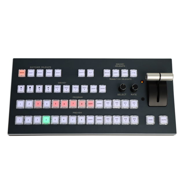 Professional 14 Channels PGM&PVW TriCaster Live Production Control Panel USB2.0 Plug and Play Video Switcher for Church