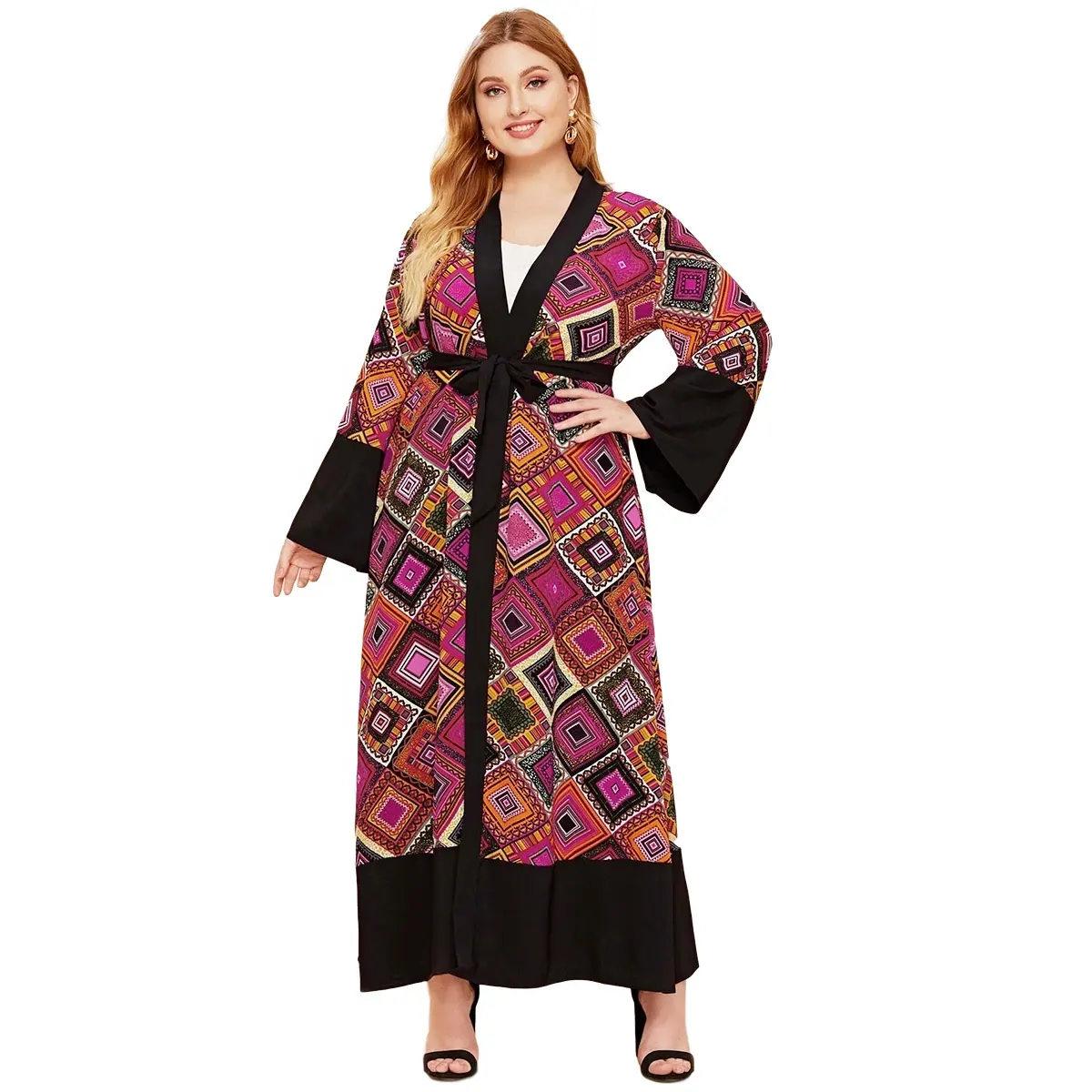2021 Mode Frauen muslimischen Kleid Nahen Osten Damen islamische Kleidung muslimische Bluse Thobe Abaya Großhandel Mädchen Kurti Kaftan