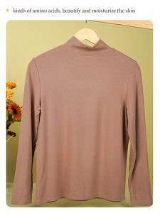 Chemise décontractée à col montant pour homme, nouvelle collection hiver, couleur unie, chaude et tendance, douce pour la peau - Product Image 4