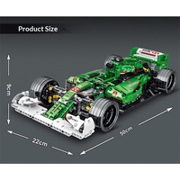 Modèle MOC Technologie et Machinerie 023008 Voiture de Course Blocs de Construction à Assembler pour Enfants Jouet Modèle de Voiture Stéréo