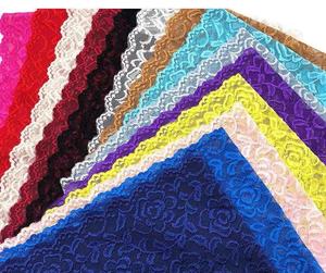 18Cm Đa-Màu Spandex Căng Ren Trim Phụ Nữ Cao Đảng Lưới Lớn Ưa Thích Thêu Rose Ribbon Đàn Hồi Ren Cắt Tỉa - Product Image 3