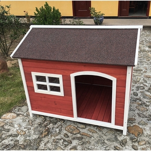 SDD008 Modern Luxury Eco-Friendly Wooden Dog <b>Pet</b> House Villa Waterproof Roof - Product Image 4