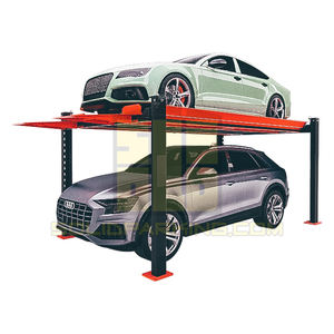 CE bersertifikat empat tiang hidrolik mobil Lift 3600 KG kapasitas angkat beberapa ketinggian parkir angkat untuk perbaikan mobil - Product Image 2