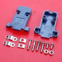Connecteur D-SUB RS232 DB9 DB15 DB25 9/15/25 broches, femelle/mâle, 2/3 rangées, à souder, avec coque de protection en plastique