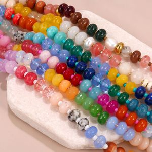 Style Beaded <b>Bracelet</b> Natural Rose Quartz Sunstone Hot Selling Colorful <b>Crystal</b> Wholesale for Women Stainless Steel - Product Image 2