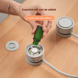 Xách tay <span class=keywords><strong>USB</strong></span> Có Thể Sạc Lại Không Cánh Mini Cross-Biên Giới Bảng Cài Đặt Làm Mát Không Khí Fan Ba Tốc Độ Tùy Chọn Cho Nhà Sử Dụng - Product Image 4