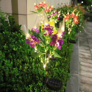 Luces solares para jardín, lámpara LED con forma de flor, iluminación decorativa para patio, jardín y césped, resistente al agua y alimentada por energía solar. - Product Image 4