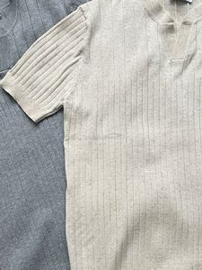 <span class=keywords><strong>Chemise</strong></span> <span class=keywords><strong>en</strong></span> tricot à col <span class=keywords><strong>en</strong></span> V, manches courtes, style Old Money, avec logo personnalisé |   Haut décontracté rayé <span class=keywords><strong>en</strong></span> <span class=keywords><strong>Lyocell</strong></span> pour <span class=keywords><strong>homme</strong></span>, collection Printemps-Été 2026 - Product Image 5