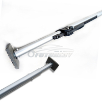 Barre de stabilisation de charge robuste en aluminium/acier réglable de 93 à 107 pouces pour système E-Track, couleur argent/noir, pour le contrôle du chargement
