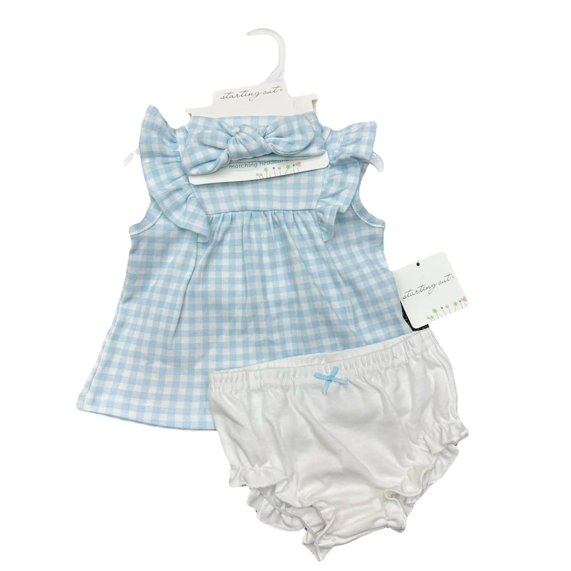 Groothandel Tweedelige Baby Romper En Broek Set Zomer Baby Meisje Kleding Katoenen Baby Romper Sets