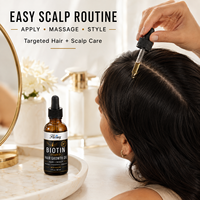 Huile Essentielle de Gingembre en Gros, Sérum Capillaire à la Biotine pour la Croissance des Cheveux, Traitement Anti-Chute, Huile Réparatrice pour la Repousse des Cheveux Abîmés pour Hommes et Femmes