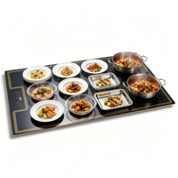 Plaque chauffante carrée intelligente à commande tactile, arrêt automatique, 500W, classe énergétique A, portable, pour usage domestique et commercial