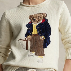 Nouvelle collection automne/hiver : Vêtements pour femmes, mignons et exquis, motif ours de dessin animé, jeunesse et simplicité, polyvalents, en tricot de coton épais - Product Image 4