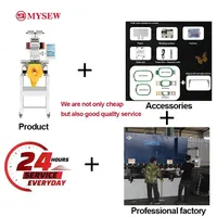 MFS 800 Machine à broder industrielle par ordinateur à une tête entièrement automatique pour la fabrication de chapeaux, de chaussettes et de casquettes.