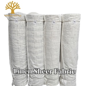 Tissu de rideau de fenêtre en voile tissé teint léger, vente en gros pour distributeurs mondiaux - Product Image 1