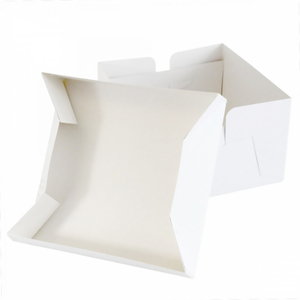 Papier carte personnalisé blanc uni papier d'emballage du désert boîte à gâteaux <span class=keywords><strong>de</strong></span> boulangerie avec fenêtre en plastique - Product Image 3
