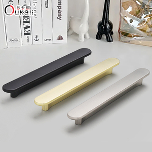 Pegangan kabinet dapur Emas kuningan disikat paduan seng Modern 128mm tarik gaya panas Harga kompetitif 96mm 192mm untuk penggunaan sekolah - Product Image 2