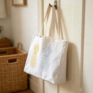 Fashion Wholesale Large Capacity Cotton Canvas Gift <b>Tote</b> <b>Bag</b> Reusable 100% Organic Cotton <b>Beach</b> <b>Bag</b> - Product Image 4