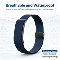 Bracelet de bras magnétique en nylon HMJ pour Google Fitbit Air Band, sport, natation, respirant, remplacement, boucle de montre