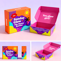 Boîtes d'expédition en carton ondulé personnalisées avec logo imprimé, boîtes cadeaux pliables en papier noir, emballages d'expédition personnalisés en gros
