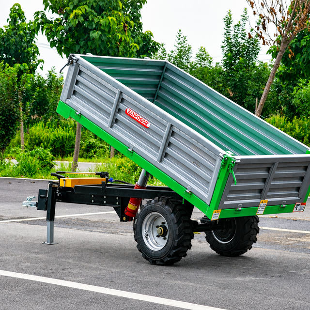 Direct Factory Sale Zeyi New European Style Hydraulic Back Tipping Farm Trailer High Productivity 1 Year Warranty