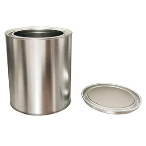 Lon thiếc nhỏ tròn 250ml, loại có nắp kín, trống, dùng đựng sơn hoặc nến - Product Image 6