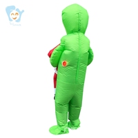 Costume gonflable amusant pour adultes, taille plus, unisexe, Halloween, Nouvel An, Alien portant Père Noël, en polyester