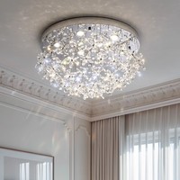 Lampe d'hôtel de luxe contemporaine, lustre moderne en cristal en forme de fleur, luminaire suspendu pour chambre à coucher, salon, salle à manger, villa, restaurant
