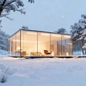 Moderna Sala de Estar Exterior con Estructura de Acero y Techo de Vidrio Templado Inclinado para Cafetería, Villa o Uso Residencial - Product Image 1