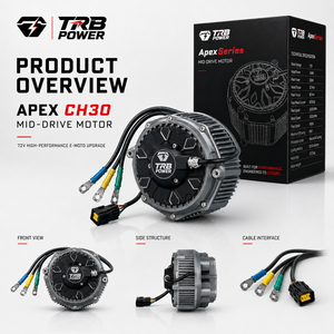 Motore Elettrico TRB APEX CH30 72V 32KW ad Alte Prestazioni per Moto Elettriche, Dirt Bike <span class=keywords><strong>e</strong></span> Upgrade Fuoristrada - Product Image 3