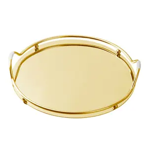 Nordic Ins зеркало из нержавеющей стали лоток ароматерапия парфюмерный ювелирный чайный набор изысканный металлический зеркальный лоток