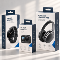 Boîte d'emballage électronique personnalisée avec languette de suspension, carton de vente au détail en carton pour chargeurs de téléphone, câbles USB et accessoires