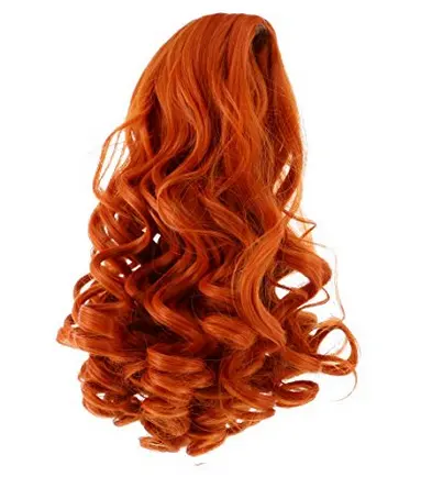 BJD-pelucas de cabello rizado rojo para muñeca, accesorios para muñecas, peluca de muñeca Frida realista de 18 pulgadas Bjd (se puede personalizar) de PVC o lo necesario para el cliente