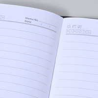 Carnet en cuir PU 48K, 92*172mm, 48 feuilles lignées, couverture rigide, agenda professionnel, 300 pièces/carton, vente en gros