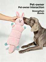 Jouet en peluche pour chien, jouet à mâcher avec papier froissé et couineur, résistant aux morsures, jouet de dentition pour soulager l'ennui