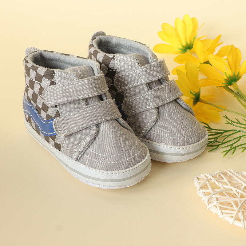 Zapatos Para Aprender a Caminar Classic High Top Baby Canvas Shoes