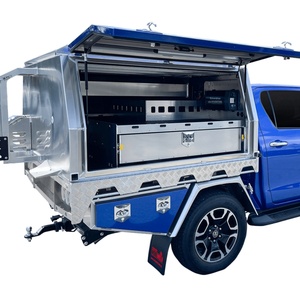 HERUI HRC-1 1200mm Aluminum Portable Waterproof <b>Camping</b> Gullwing Lockable Ute <b>Canopy</b> with up to 2000L Capacity 2 Compartments - Product Image 1